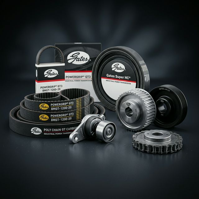 GATES timing belts, pulleys, sprockets, and power transmission products